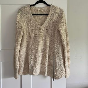 Cream sweater, medium, zipper - never worn